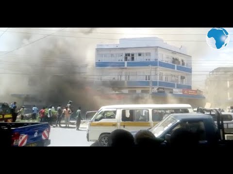 Fire breaks out along Jomo Kenyatta Avenue in Mombasa