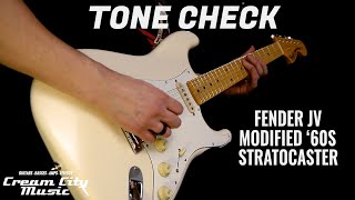 Video thumbnail for TONE CHECK: Fender JV Modified '60s Stratocaster Demo by Cream City Music