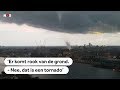 AMSTERDAM: Spectaculaire beelden van windhoos