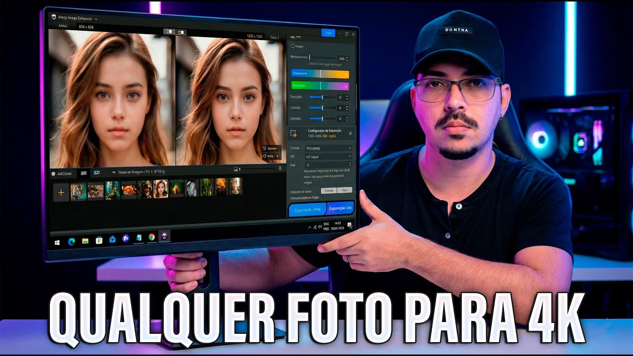 De BORRADO para 4K em 1 CLIQUE! 😱 Como Melhorar Fotos com IA