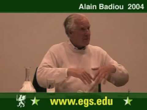 Alain Badiou. Political Perversion and Democracy. 2004 11/12