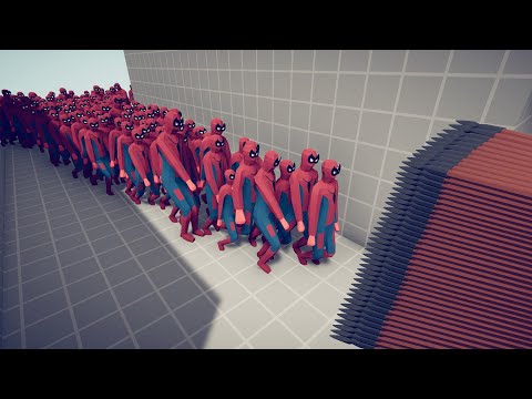 100x SPIDERMAN ARMY vs EVERY GOD | Totally Accurate Battle Simulator TABS