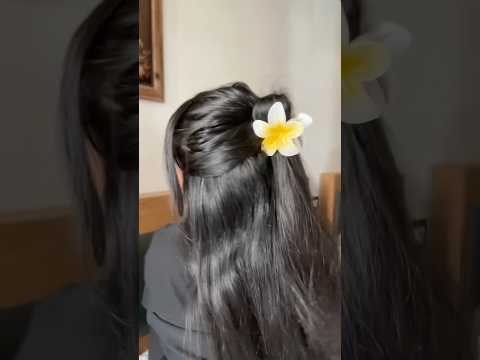 Flower Claw Clip Hairstyle🌸✨ #Shorts#trending #viral #ytshorts #hairstyle #ashortaday