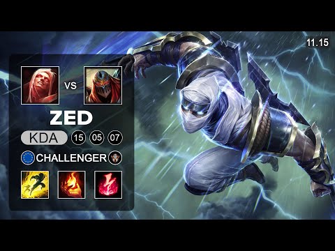 Zed Mid vs Vladimir - EUW Challenger Patch 11.15