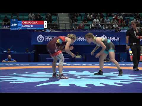 1/4 WW - 68 kg: A. CHERKASOVA (UKR) v. D. LAPPAGE (CAN)