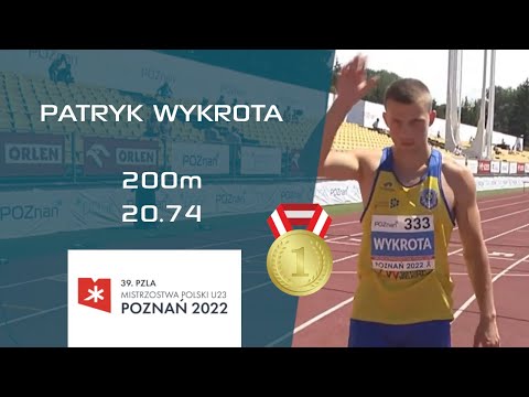 PATRYK WYKROTA | 200m 🏃‍♂️ | U23 🇵🇱 ATHLETICS CHAMPIONSHIPS - POZNAŃ 2022 #200m #dash #run #athlete