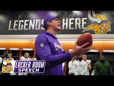 Kevin O'Connell's Locker Room Speech After Minnesota Vikings Win Over Detroit Lions on Christmas