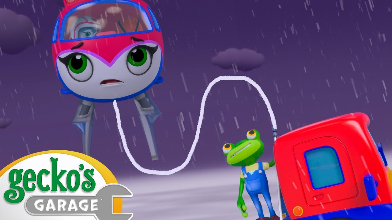 Aventura de Resgate na Tempestade do Caminhãozinho 🚚🌩️  | Garagem do Gecko | Desenhos em Português