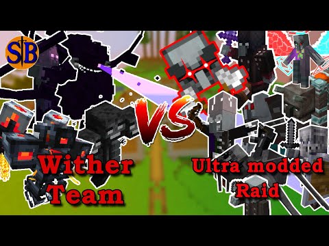 Sathariel Battle - Wither team vs Ultra Modded Raid 1.19 | Minecraft Mob Battle
