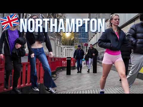 Northampton Walking Tour 🇬🇧 | 4K 60fps | Spring Walk Through Historic UK Town (April 2025)