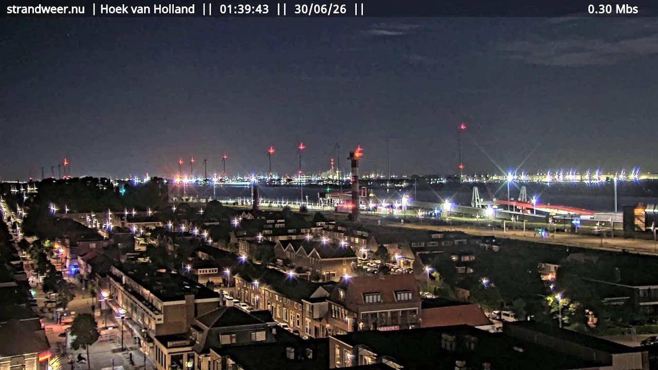 Live webcam view of Nieuwe Waterweg from Hoek van Holland