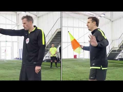 Gary Neville & Jamie Carragher Train to be Linesmen! | The Referees Part 2