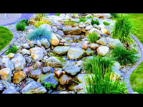HOW TO BUILD NATURAL GARDEN STREAM WITH WATERFALL+LIGHT+CROSS  PATH+BOULDERS+LINER+POND-PUMP+FEATURES - Instructables