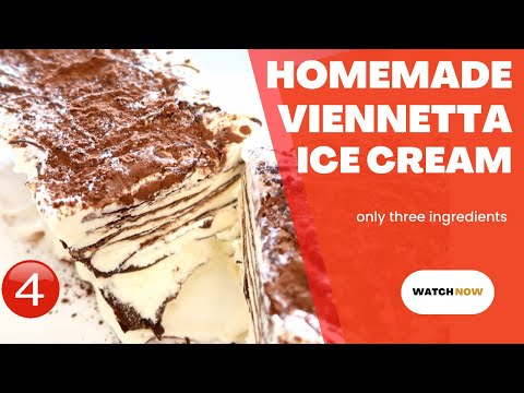Homemade Viennetta ice cream, only three ingredients