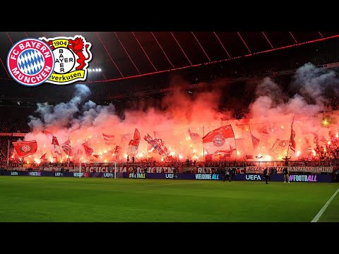 Pyro Bayern-Fans in Champions league gegen Leverkusen | Bayern München - Bayer Leverkusen
