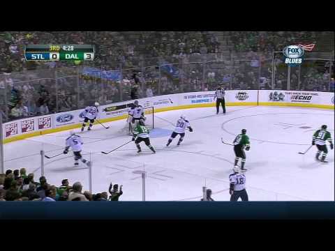 Patrik Berglund injury St. Louis Blues vs Dallas Stars 4/11/14 NHL Hockey.