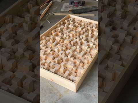 Building a BEAUTIFUL skyline acoustic diffuser! Full video on channel! #diy #art #music