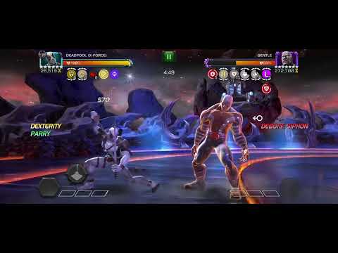 Nightmare Raids Gentle downfall!! | Deadpool X-Force Vs Gentle Boss | Marvel Contest of Champions 