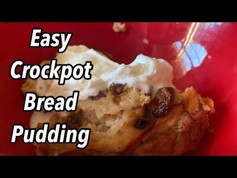 Easy crockpot bread pudding/ Twisted Mikes
