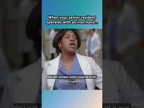 When your senior resident lays down the law... #shorts