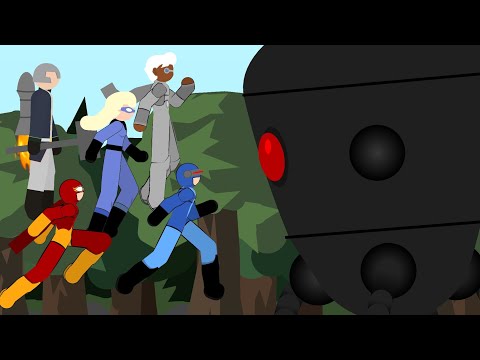 Omnidroid V.X 4 vs Supers (The incredibles) | Stick Nodes