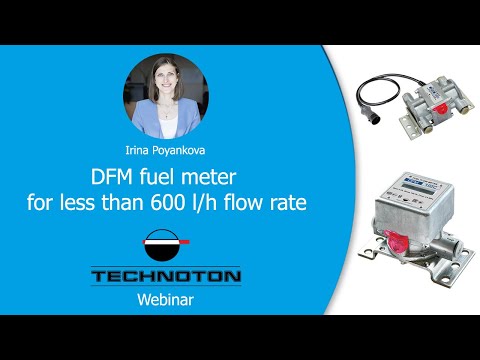 DFM fuel flow meters up to 600 l/h. Technoton webinar on 08.04.2020