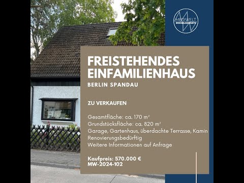Neues Immobilienangebot: Einfamilienhaus Freistehend in Spandau - Mediwelt Immobilienwerte GmbH