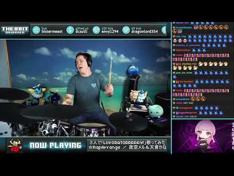 The8BitDrummer plays LUVORATORRRRRY! (Yozora Mel & Amane Kanata & Mori Calliope cover/tried to sing)