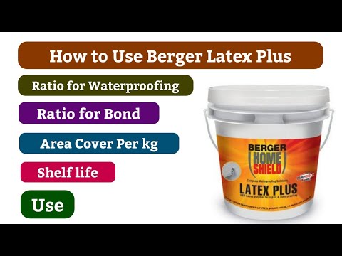How to Use Berger Latex Plus Waterproofing || Ratio for Waterproofing, Ratio for Bond, Area Cover