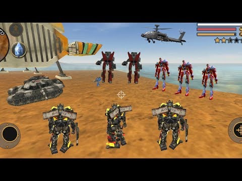 Vegas Crime Simulator (Transformer Fight Orange Robot Car) 3x Orange Robot  - Android Gameplay HD