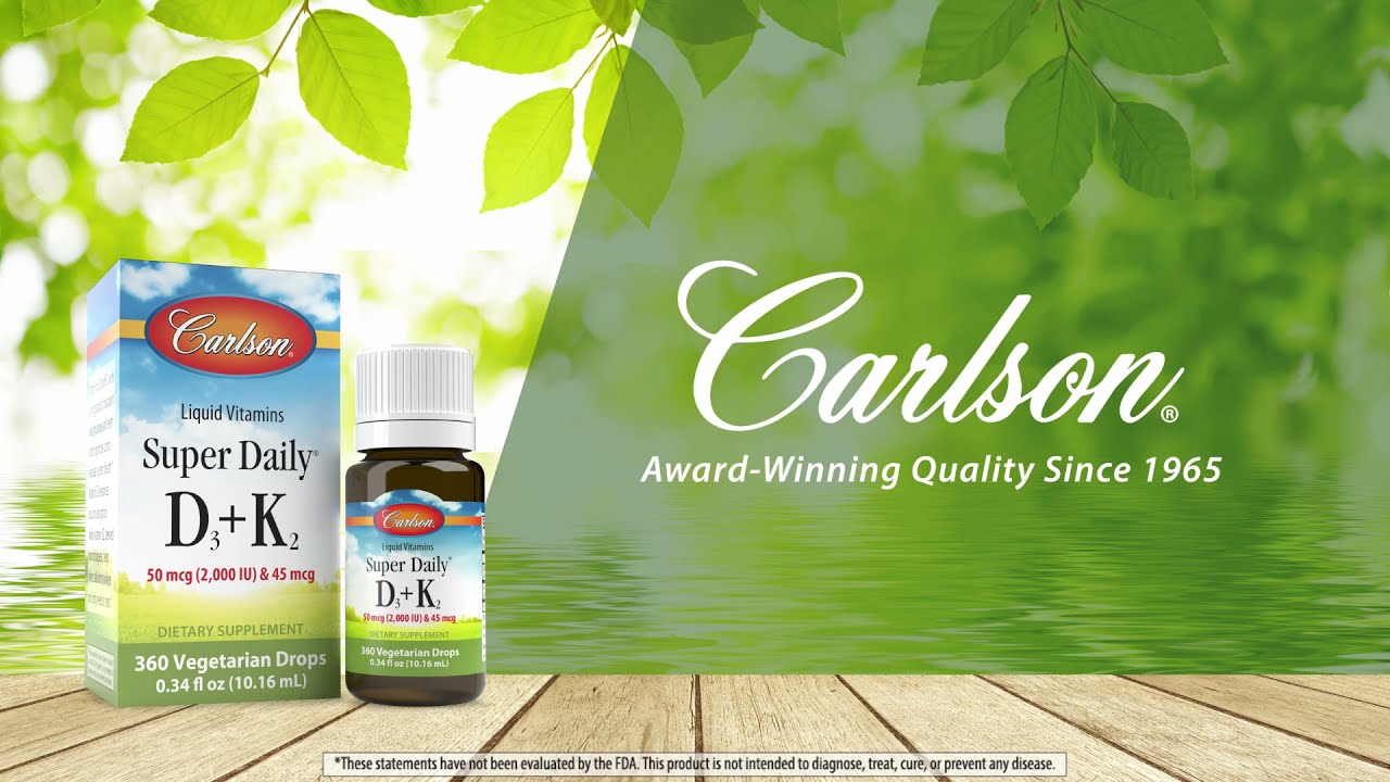 Super Daily® D3 + K2 2,000 IU (50 mcg) & 45 mcg, 360 Drops
