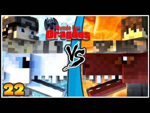 DRAGÃO de FOGO vs. DRAGÃO de GELO! - Minecraft Mundo dos Dragões #22