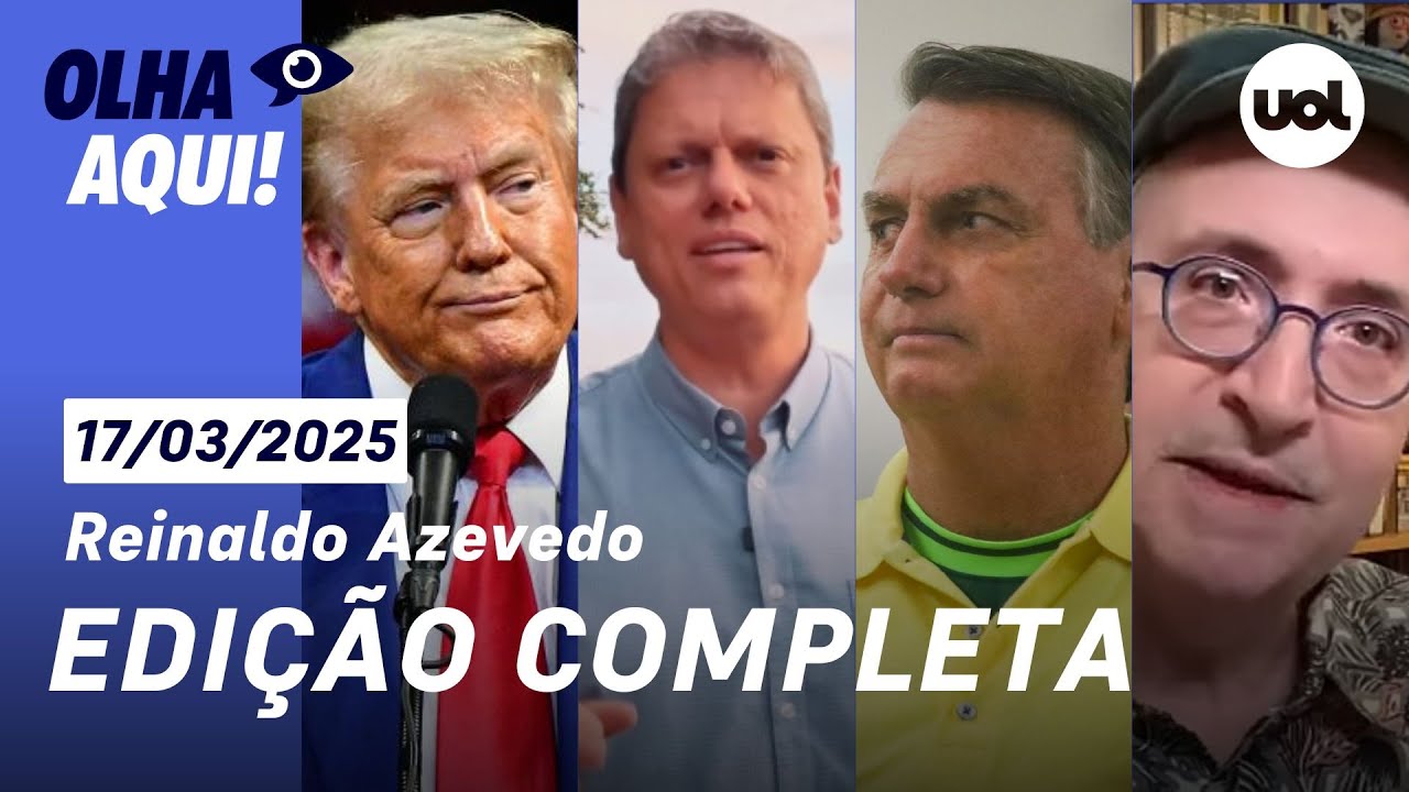 Reinaldo Azevedo ao vivo: ato de Bolsonaro pró-anistia; Tarcísio manda recados; Trump ameaça Ucrânia