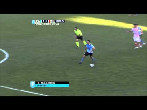 Gol de Ramírez. Unión (MDP) 1 - Los Andes 0. Fecha 34. B Nacional 2015. FPT