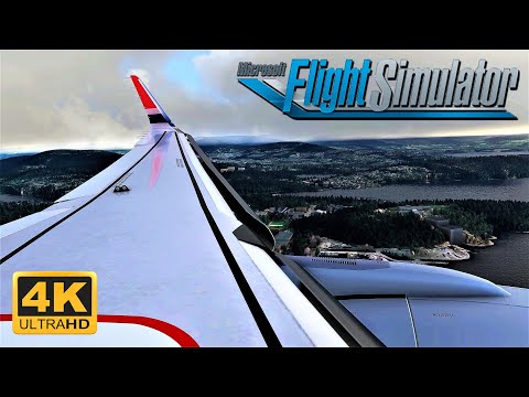 Microsoft Flight Simulator 2020 Smooth Landing In Norway | 4K Graphics