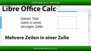 Mehrere Zeilen in einer Zelle / ZEILENUMBRUCH (LibreOffice Calc)