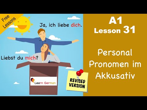 A1 - Lesson 31 | Personal Pronouns in German | Accusative Case | Learn German for beginners
