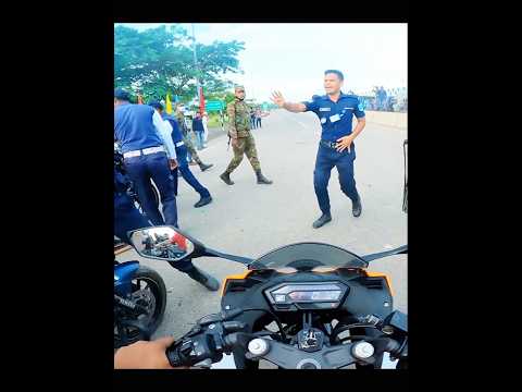 Army entry ♥️ police and army with handle bikers 🥰 #shorts #viralvideo #shortvideo