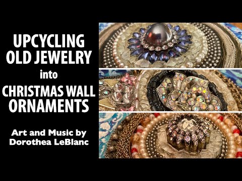 How I Upcycled Old Jewelry into Christmas Ornaments #creative #upcycle #art #gift #jewels #acrylic