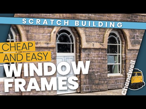 Scratch building cheap and easy window frames - the sticky label technique for model window frames