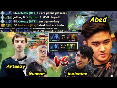 ABED [batrider] iceiceice Ryoya Vs Arteezy Gunnar Server NA Ranked Dota 2 pro Gameplay
