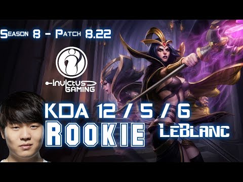 IG Rookie LEBLANC vs SYNDRA Mid - Patch 8.22 KR Ranked