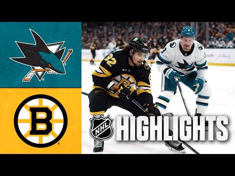 [NHL] 산호세 샤크스 vs 보스턴 브루인스 하이라이트