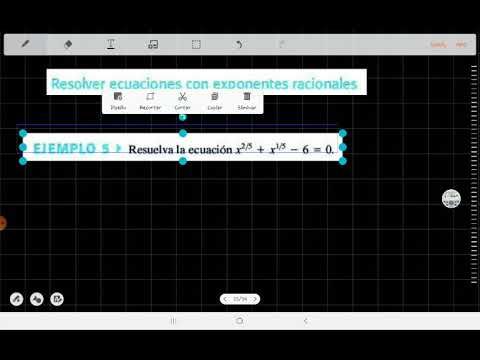 Ecuaciones con exponentes racionales - Ejemplo 1