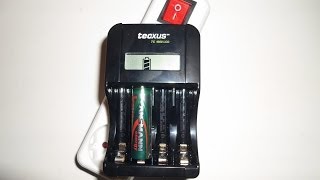 tecxus TC 1000 LCD Ladegerät & Energizer AA 2300 mAh Akkus