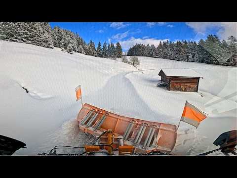 ❄️EXTREME snow clearance in the Alps❄️Deep snow plowing in Tyrol #asmr#asmr #alps