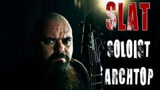 Video thumbnail for Jackson SLAT SLATXMG3-6 Soloist Archtop with EMG Pickups by The Music Farm