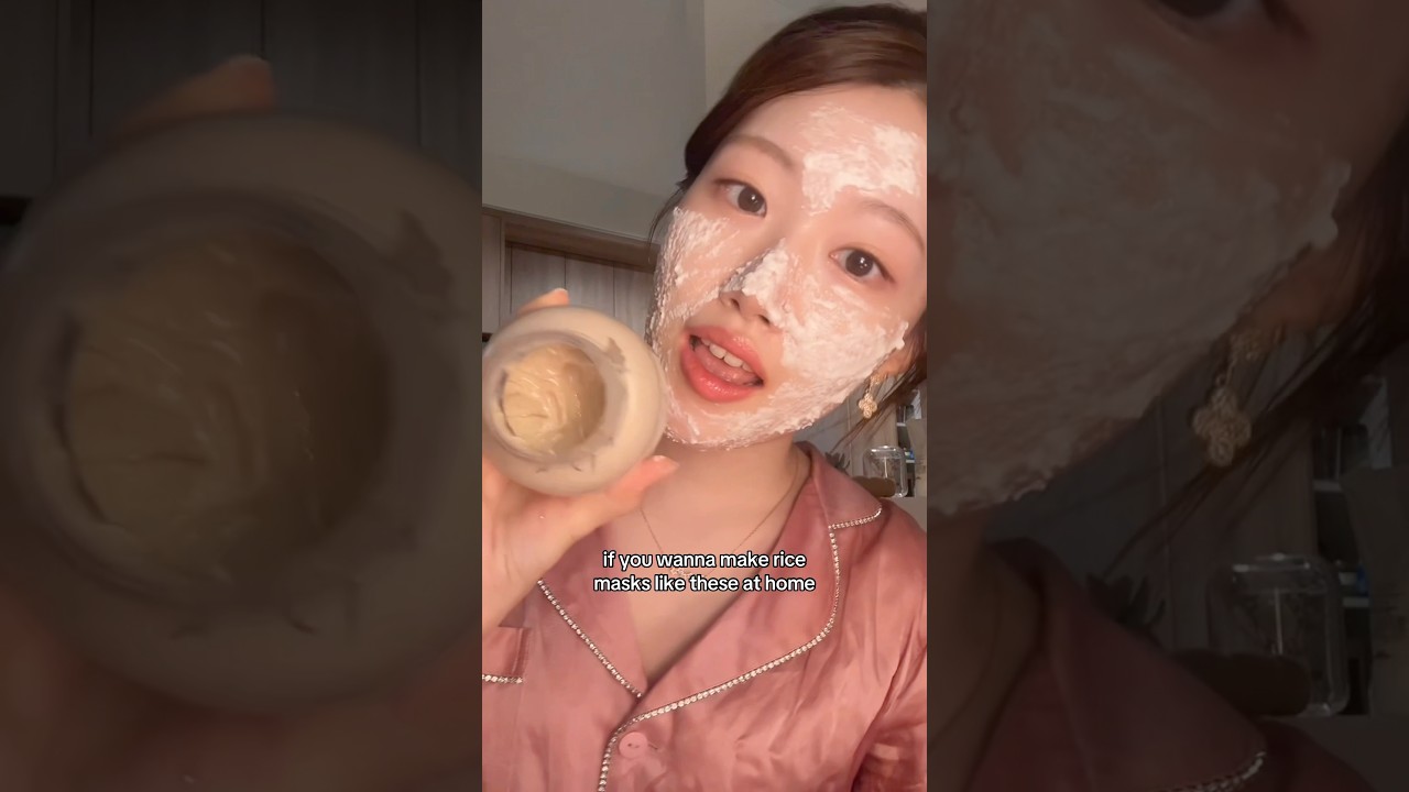 How to make rice mask (recipe from Korean mom) for glowing skin✨#shorts