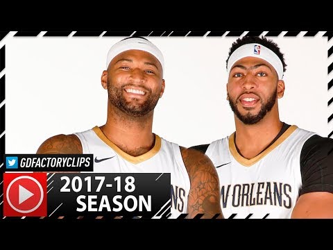DeMarcus Cousins & Anthony Davis Full PS Highlights vs Bulls (2017.10.03) - 44 Pts, 20 Reb Total!