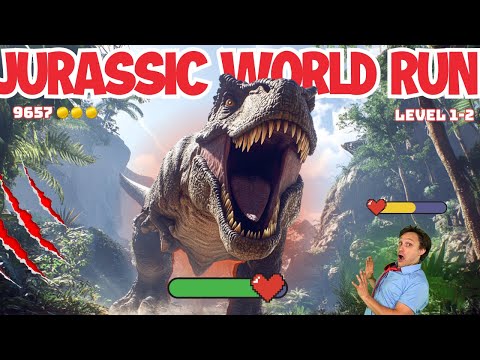 Dinosaur Brain Break Megamix | Jurassic World Run | Kids Adventure & Workout Exercises
